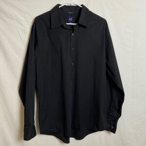 Men's Gap Black Long Sleeve Button Down Shirt. Size L